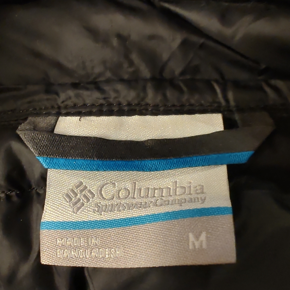 Columbia Woman's Full Zip Light Weight Puffer Vest Size Medium Black And Gray - Picture 7 of 10